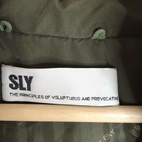 Sly military spirit of freedom parkas zip and buckle up jacket size medium - Picture 7 of 14